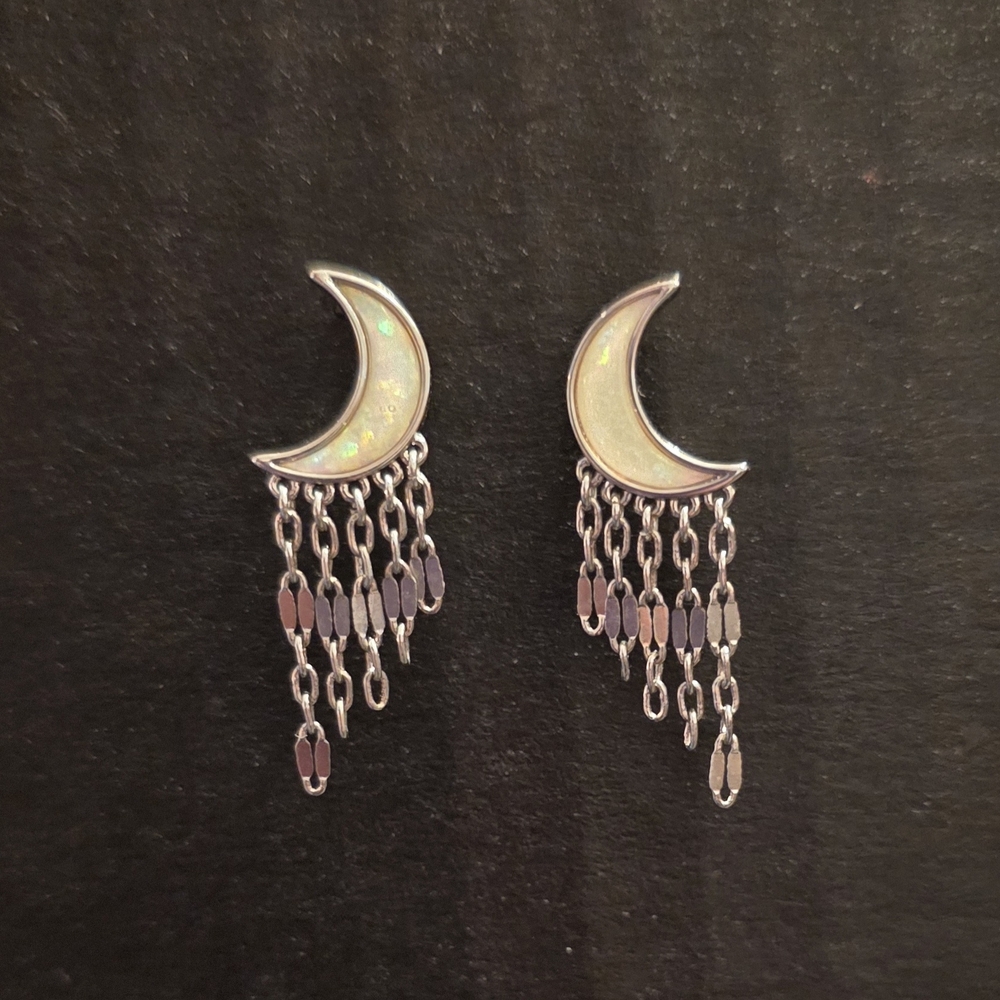 Pura Vida Silver Crescent Moon Earrings